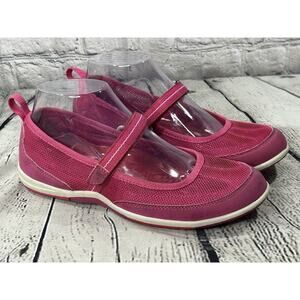 Lands' End Pink NatureTex Water Shoe Women's Size 6.5 Mary Jane Hook & Loop
